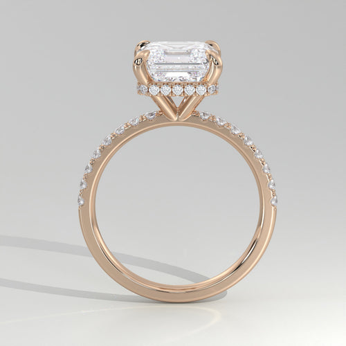 The Sample Solitaire Engagement Rings - 1.0 Carat Asscher 14K Rose Gold Engagement Ring