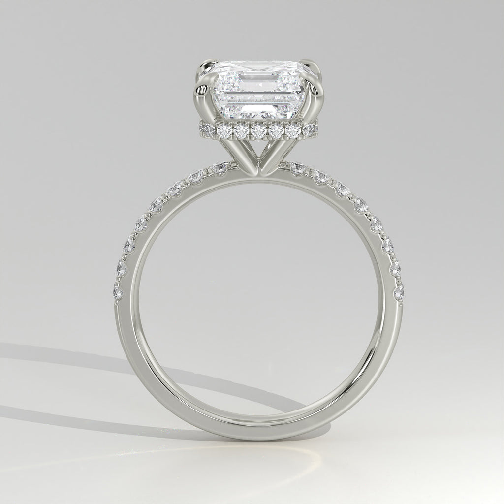 The Sample Solitaire Engagement Rings - 1.5 Carat Asscher 14K White Gold Engagement Ring