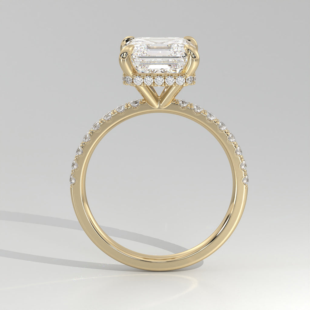 The Sample Solitaire Engagement Rings - 2.0 Carat Asscher 14K Yellow Gold Engagement Ring
