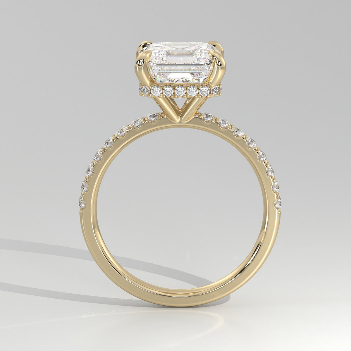 The Sample Solitaire Engagement Rings - 2.0 Carat Asscher 14K Yellow Gold Engagement Ring