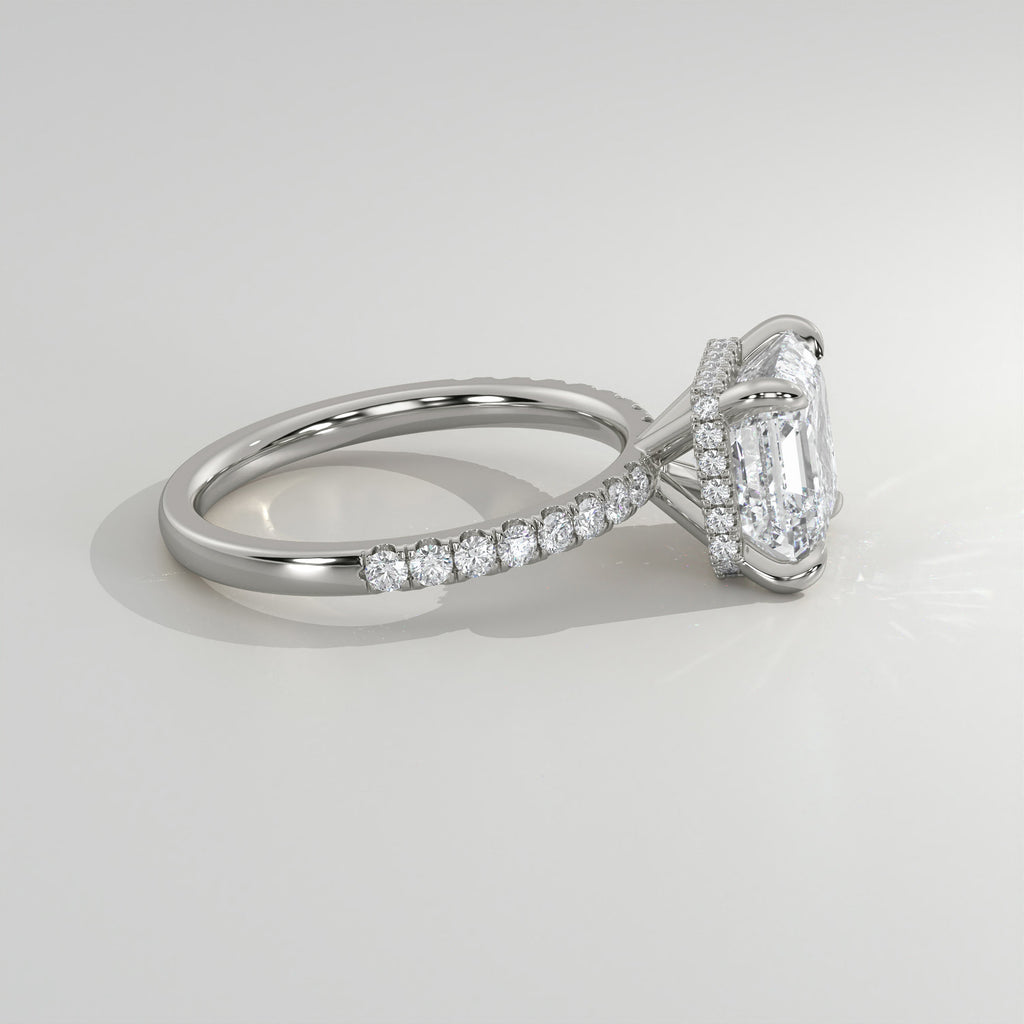 The Sample Solitaire Engagement Rings - 1.5 Carat Asscher 14K White Gold Engagement Ring