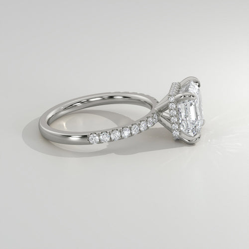 The Sample Solitaire Engagement Rings - 1.5 Carat Asscher 14K White Gold Engagement Ring