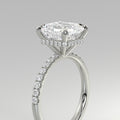 The Sample Solitaire Engagement Rings - 3.0 Carat Asscher 14K White Gold Engagement Ring