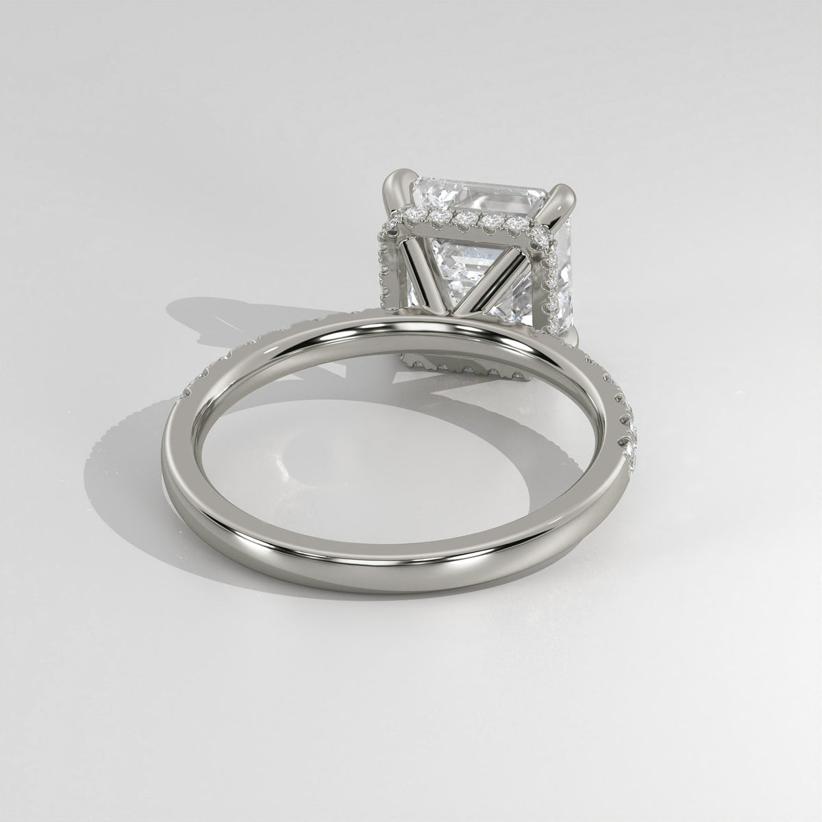 The Sample Solitaire Engagement Rings - 1.5 Carat Asscher 14K White Gold Engagement Ring