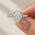 The Sample Solitaire Engagement Rings - 1.0 Carat Oval 14K White Gold Engagement Ring