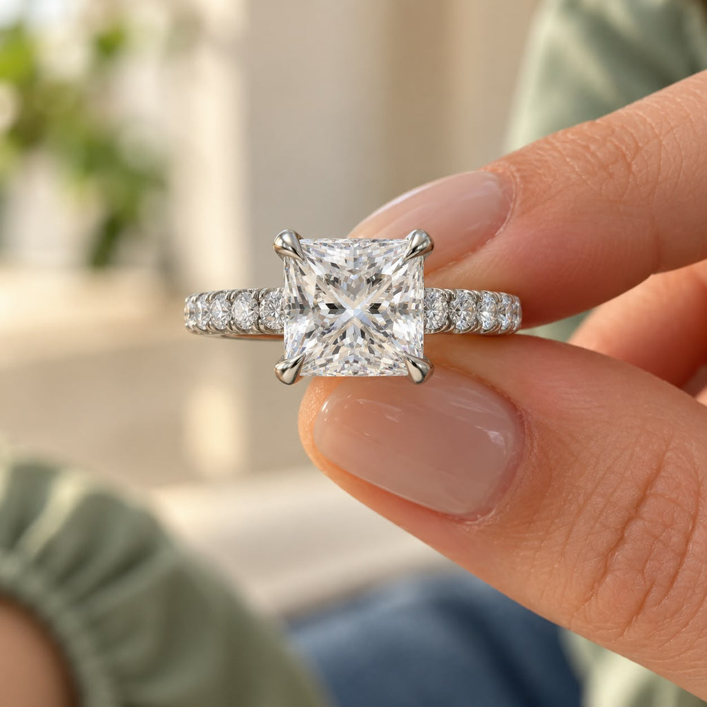 The Sample Solitaire Engagement Rings - 1.5 Carat Princess Platinum Engagement Ring