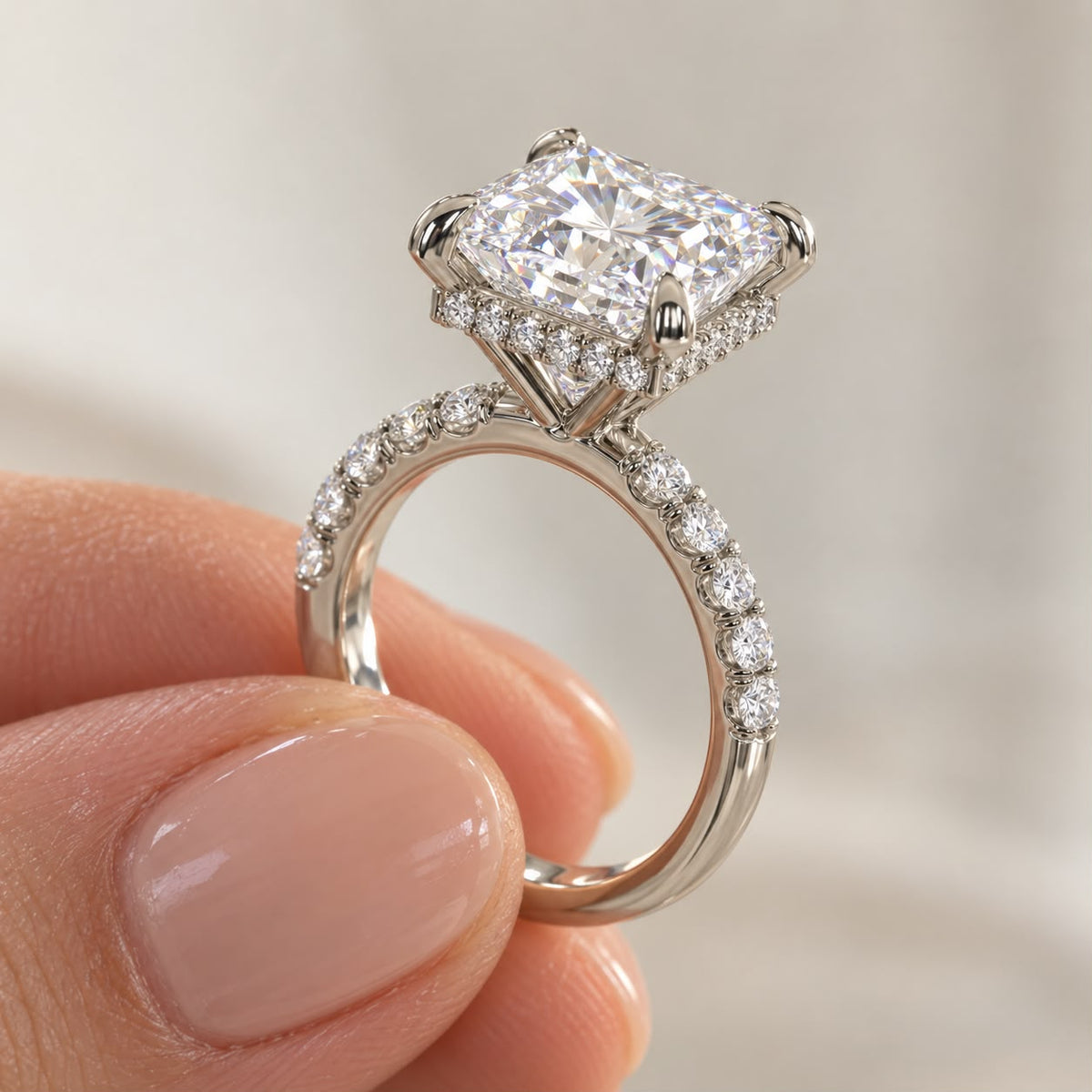 The Sample Solitaire Engagement Rings - 1.5 Carat Princess Platinum Engagement Ring