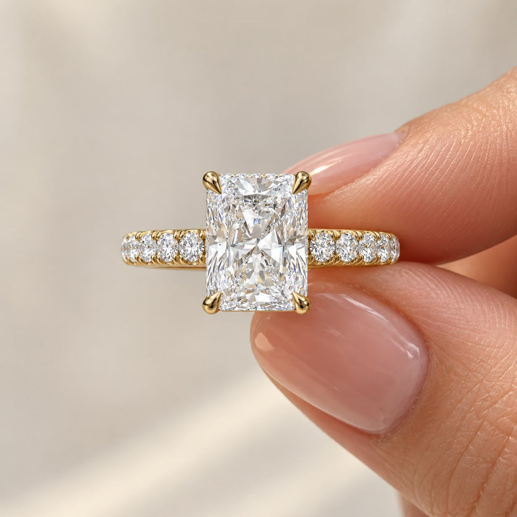 The Sample Solitaire Engagement Rings - 1.5 Carat Radiant 18K Yellow Gold Engagement Ring