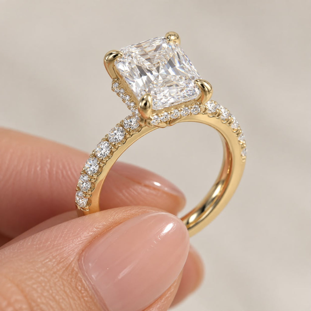 The Sample Solitaire Engagement Rings - 1.5 Carat Radiant 18K Yellow Gold Engagement Ring