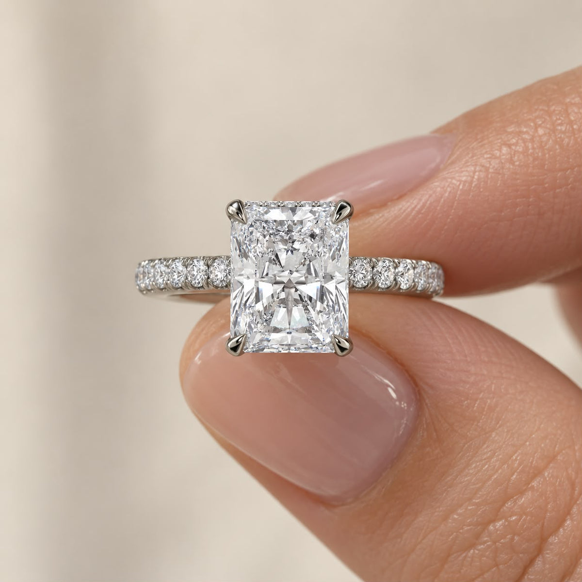The Sample Solitaire Engagement Rings - 1.5 Carat Radiant Platinum Engagement Ring