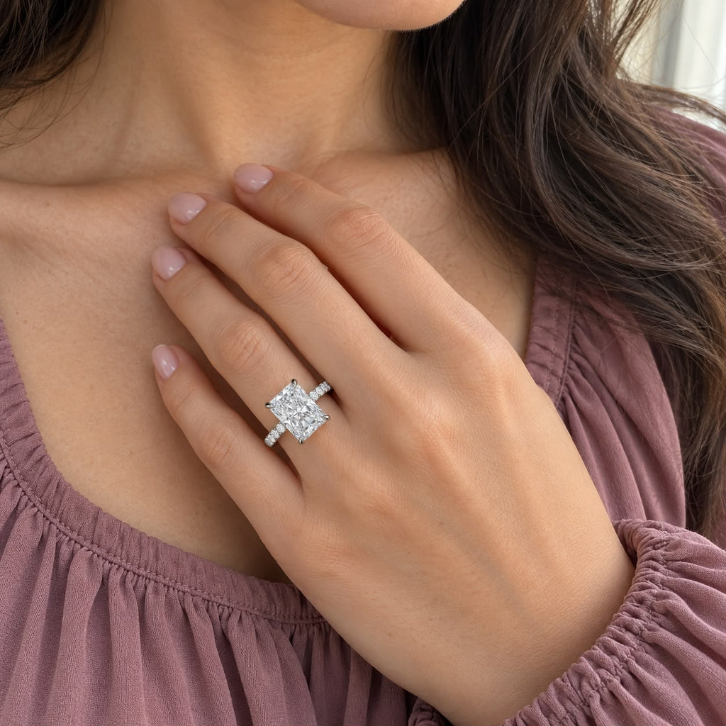 The Sample Solitaire Engagement Rings - 1.5 Carat Radiant Platinum Engagement Ring