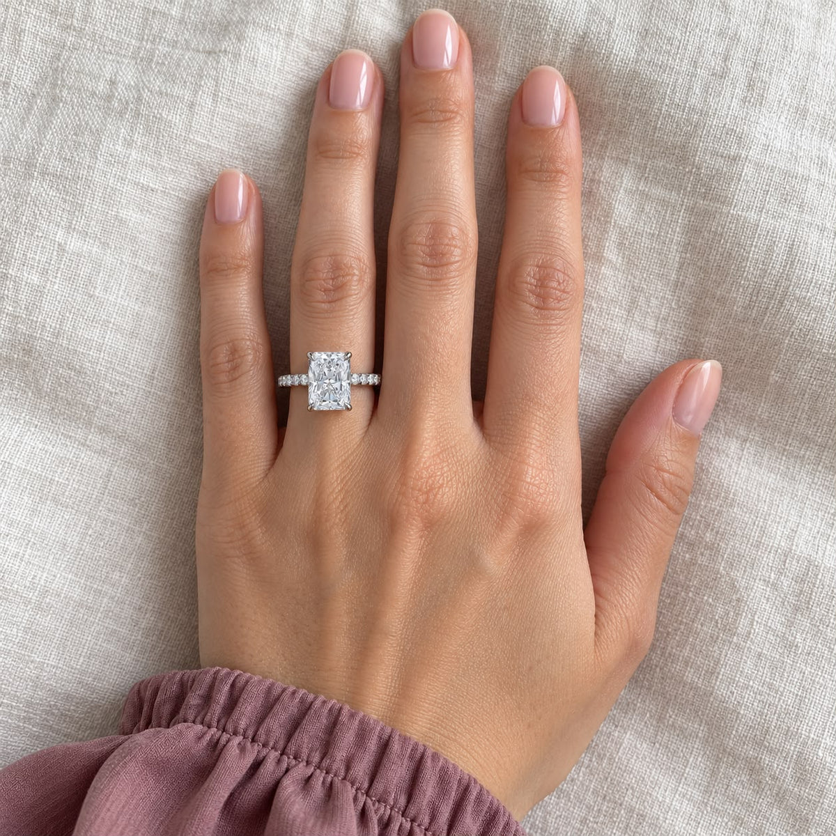 The Sample Solitaire Engagement Rings - 1.5 Carat Radiant Platinum Engagement Ring
